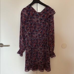 Banana Republic Red and Black Cowl Neck Sheath Dress